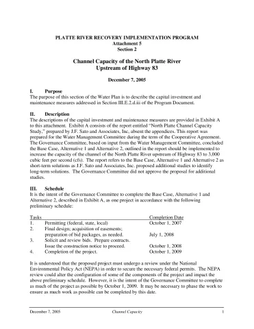 Program Document Attachment 5 Section 2 (J.F. Sato Chokepoint Channel Capacity 2005)