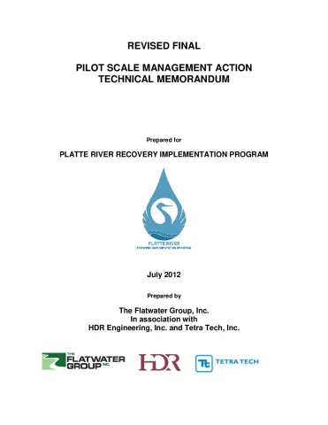 Sediment Augmentation Pilot Scale Management Action