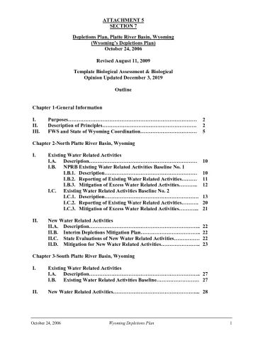 Wyoming's Depletions Plan