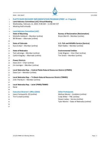 2 - 2025 February_LAC minutes Draft