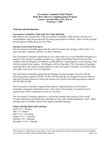 2007 February GC Minutes DRAFT