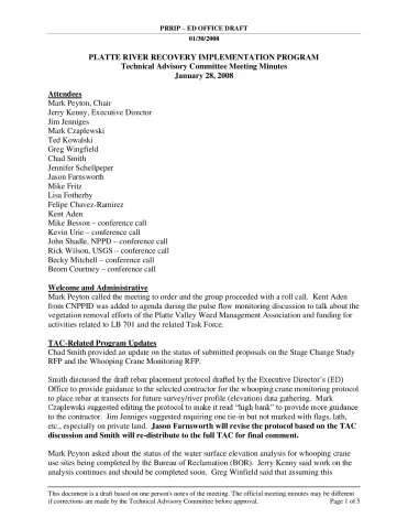 2008 January TAC Minutes DRAFT