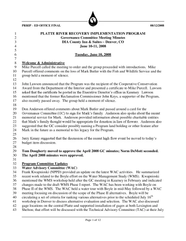 2008 June GC Minutes