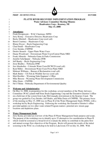 2008 May WAC Minutes