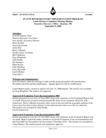 2008 September LAC Minutes