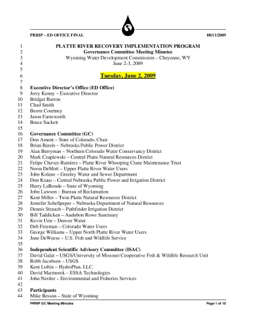 2009 June GC Minutes