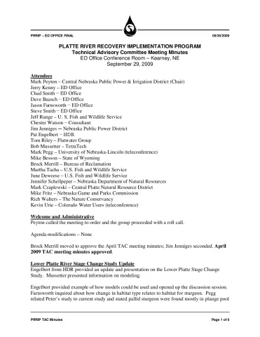 2009 September TAC Minutes