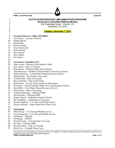 2010 December GC Minutes