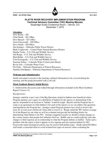 2010 December TAC Minutes