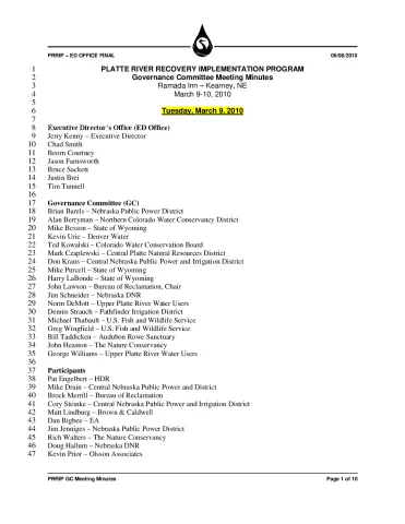 2010 March GC Minutes