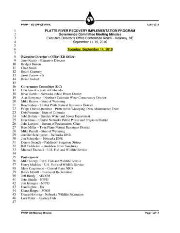 2010 September GC Minutes