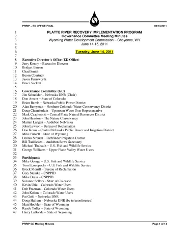 2011 June GC Minutes