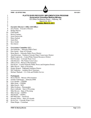 2011 March GC Minutes