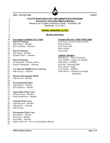 2011 September GC Minutes