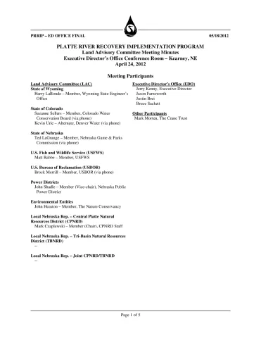 2012 April LAC Minutes