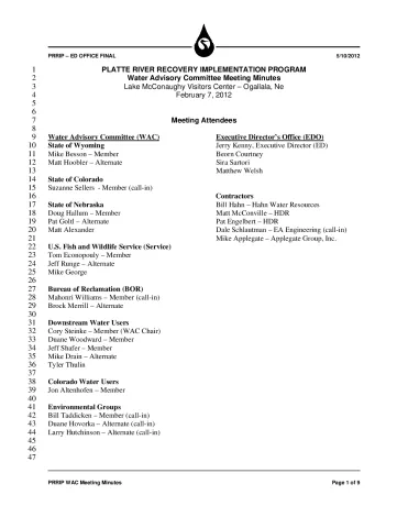 2012 February WAC Minutes 