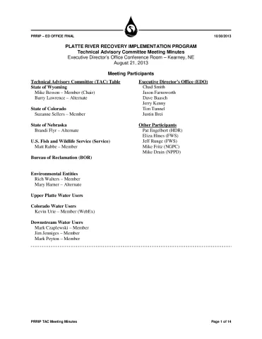 2013 August TAC Minutes