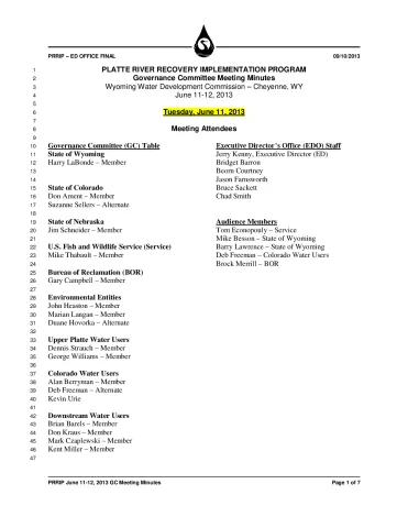 2013 June GC Minutes