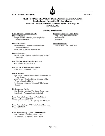 2013 March LAC Minutes