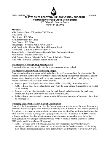 2013 March WMWG Minutes