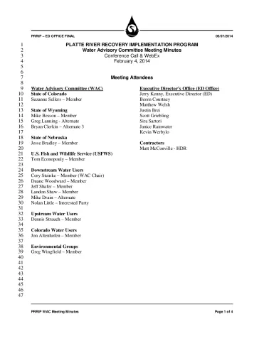 2014 February WAC Minutes