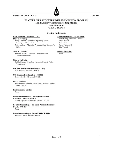 2014 October LAC Minutes