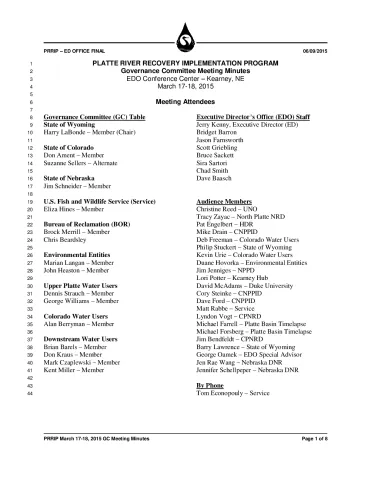 2015 March GC Minutes