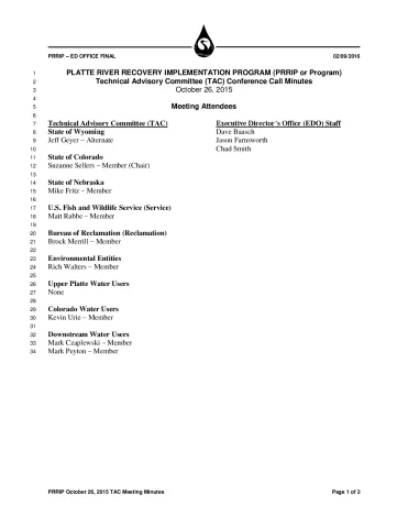 2015 October TAC Minutes