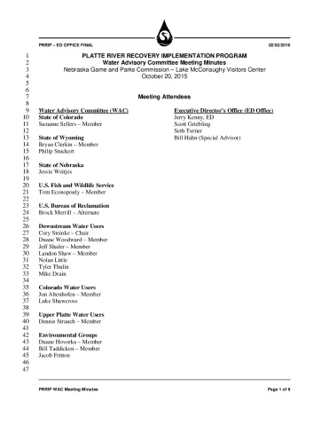 2015 October WAC Minutes