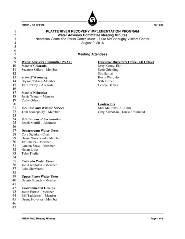 2016 August WAC Minutes