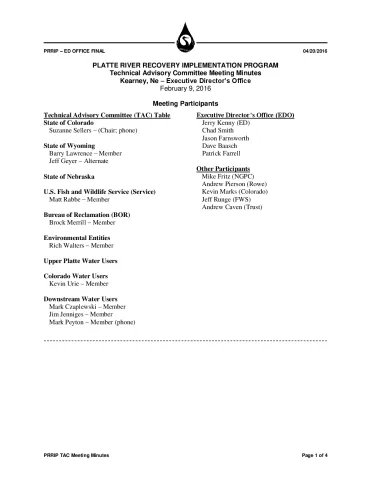 2016 February TAC Meeting Minutes