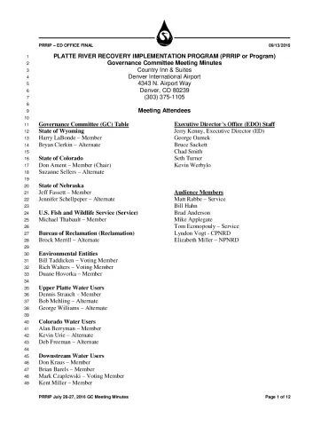 2016 July GC Minutes