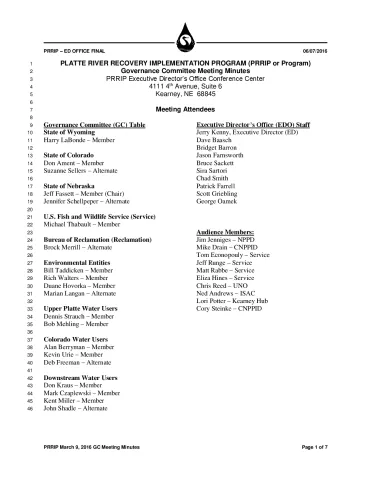 2016 March GC Minutes