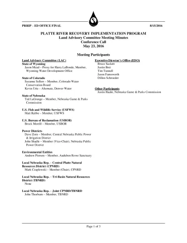 2016 May LAC Minutes