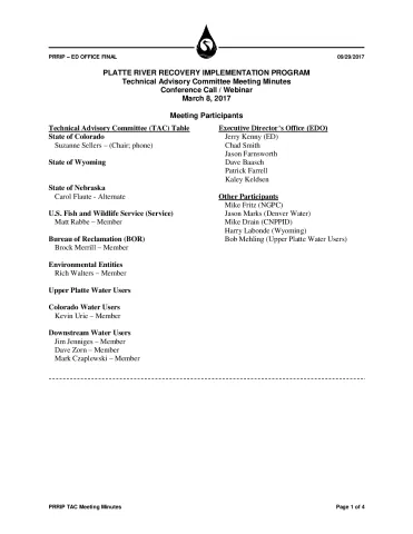 2017 March TAC Minutes