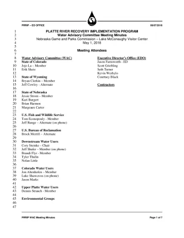 2018 May WAC Minutes