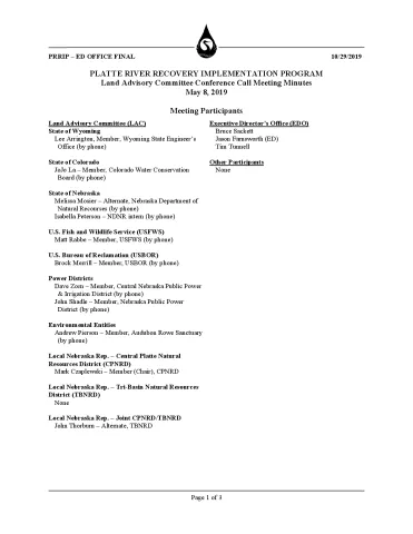 2019 May LAC Minutes