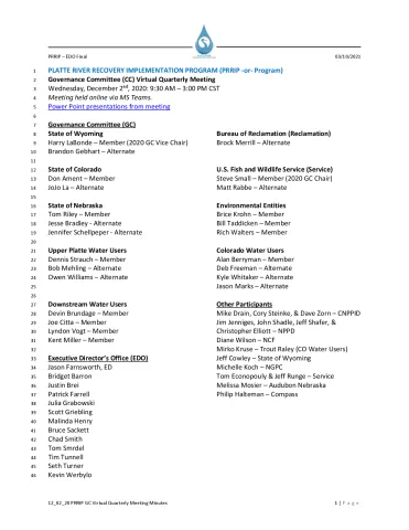 2020 December GC Meeting Minutes