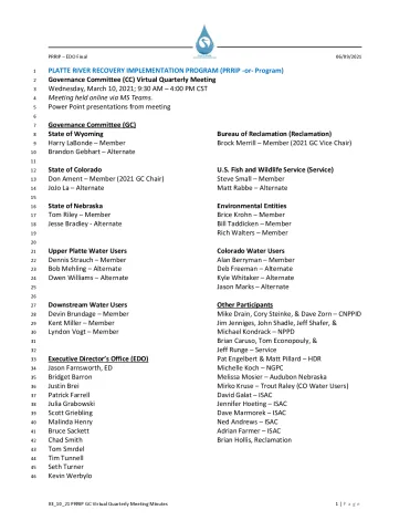 2021 March GC Meeting Minutes