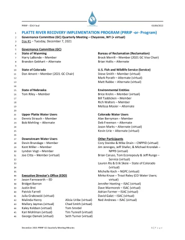 2021 December GC Meeting Minutes