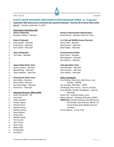 2022 September GC Meeting Minutes