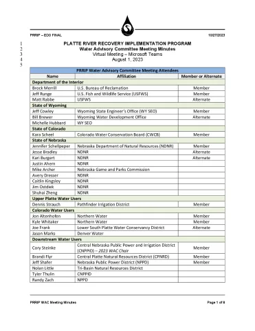 2023 August WAC Minutes