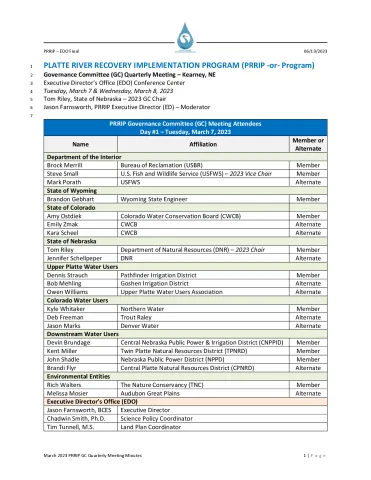 2023 March GC Meeting Minutes