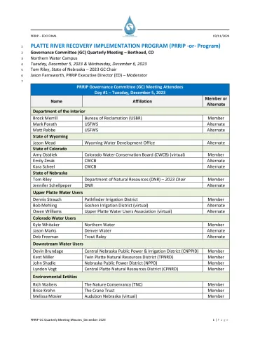 2023 December GC Meeting Minutes