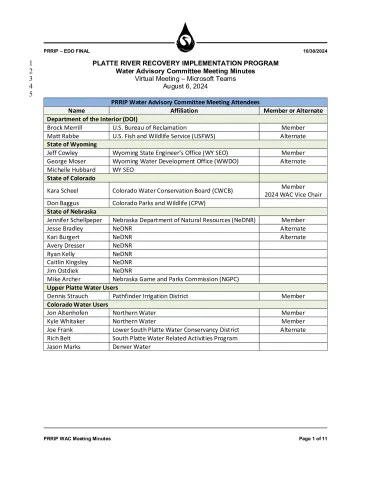 2024 August WAC Minutes