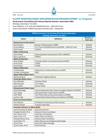 2024 November GC Virtual Special Session Meeting Minutes