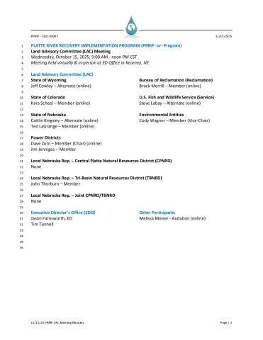 2025 October LAC  minutes Draft