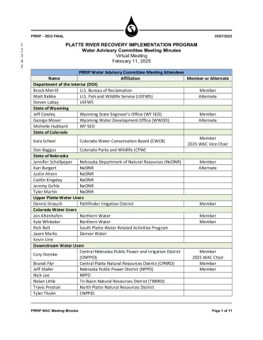 2025 February WAC Minutes