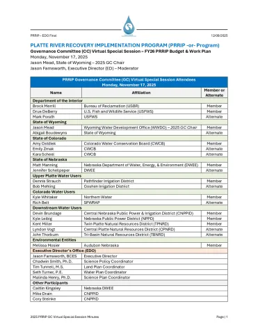 2025 November GC Special Session Meeting Minutes
