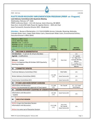 2026 February LAC agenda